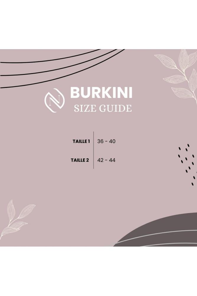 Burkini lang Hijab zum Überziehen Al Nakheel schwarz