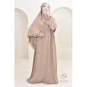 Abaya hijab with gold lace Ornella