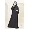 Abaya hijab intégré dentelles