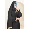 Abaya mit integriertem Hidschab Spitzen Selifa