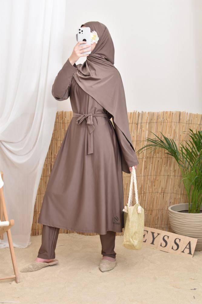 Long Burkini with hijab BAHREIN Khaki