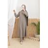 Long Burkini with hijab BAHREIN Dark Taupe