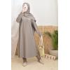 Long Burkini with hijab BAHREIN Dark Taupe