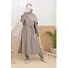 Long Burkini with hijab BAHREIN Dark Taupe