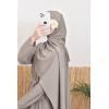 Long Burkini with hijab BAHREIN Dark Taupe