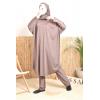 Burkini grande taille papillon MAJORQUE taupe foncé