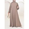 Abaya Dubai Umbrella in Hurija Taupe jazz