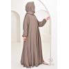 Abaya Dubai Umbrella aus Jazz Hurija Taupe