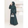 Abaya Dubaï Umbrella DJELIKA vert bouteille