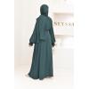 Abaya Dubaï Umbrella DJELIKA vert bouteille