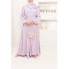 Abaya Dubaï Umbrella DJELIKA mauve