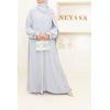 Abaya Dubaï Umbrella DJELIKA gris perle