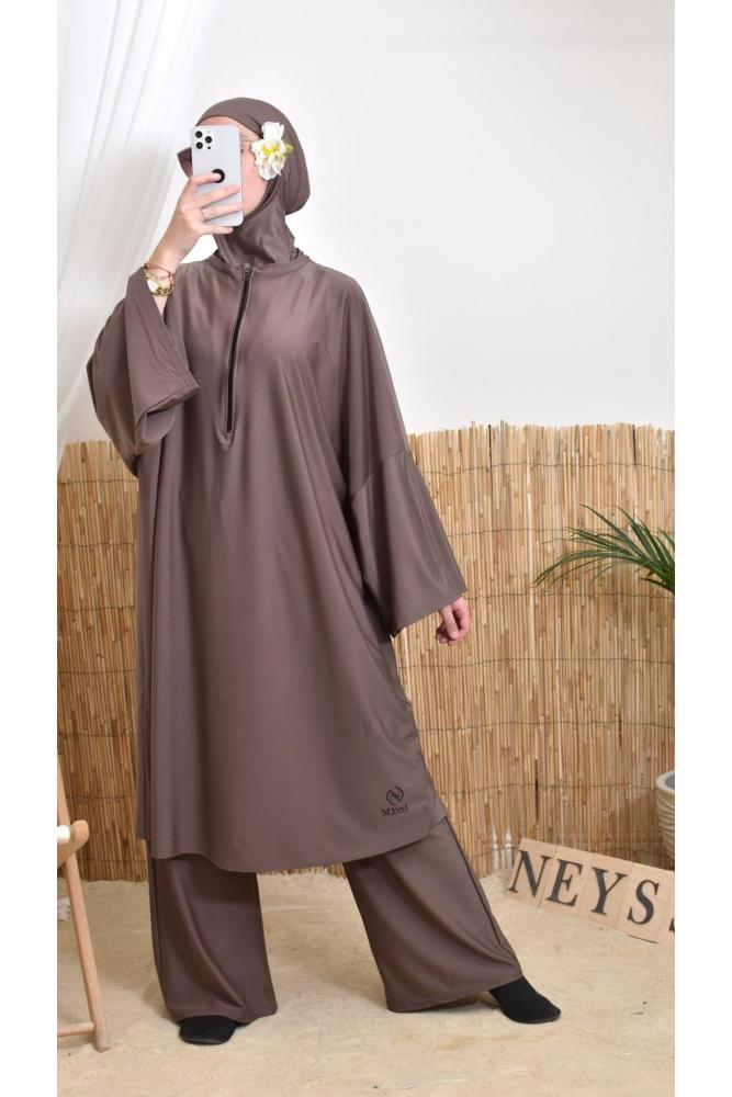 ABU DAHBI loose-fit burkini Dark taupe