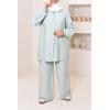 Ensemble chemise pantalon effet lin HIYAM