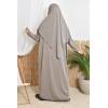 Khimar de bain taupe