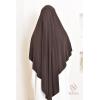 Khimar doppelt gekreuzter spitzer Jersey Rihab