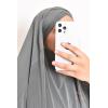 Khimar doppelt gekreuzter spitzer Jersey Rihab