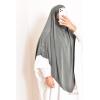 Khimar doppelt gekreuzter spitzer Jersey Rihab