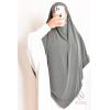 Khimar doppelt gekreuzter spitzer Jersey Rihab