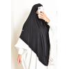 Khimar doppelt gekreuzter spitzer Jersey Rihab