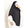 Khimar doppelt gekreuzter spitzer Jersey Rihab