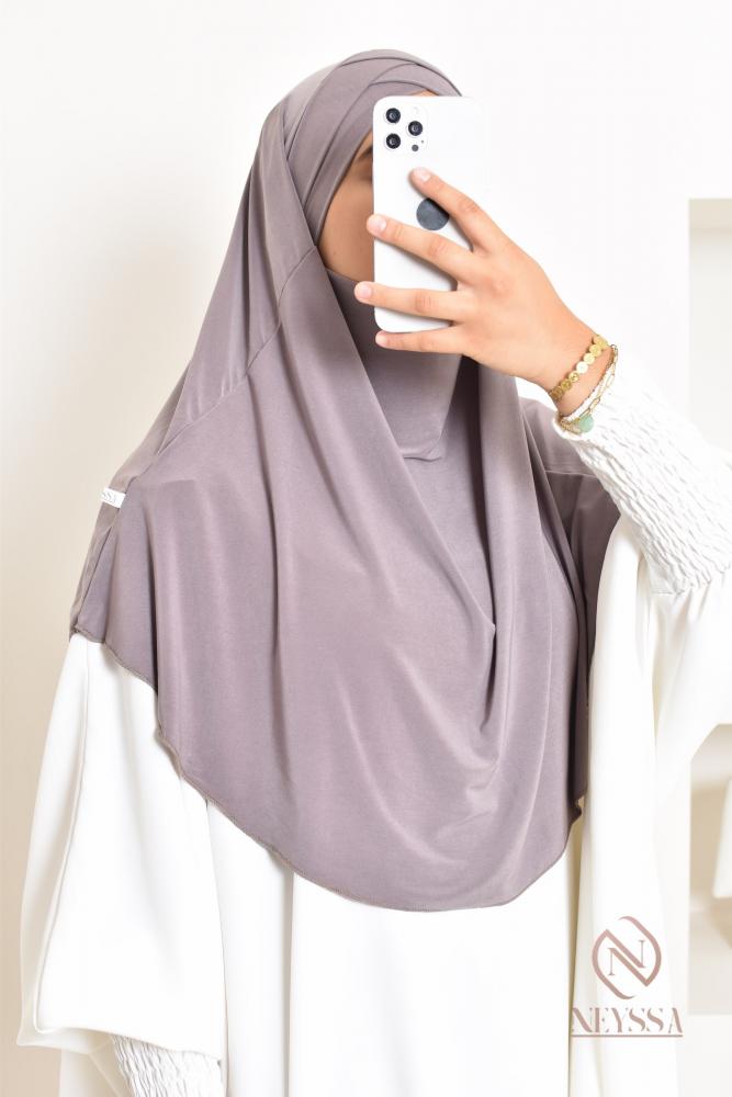 Khimar Jersey doppelt gekreuzt rund kurz Jumanâ