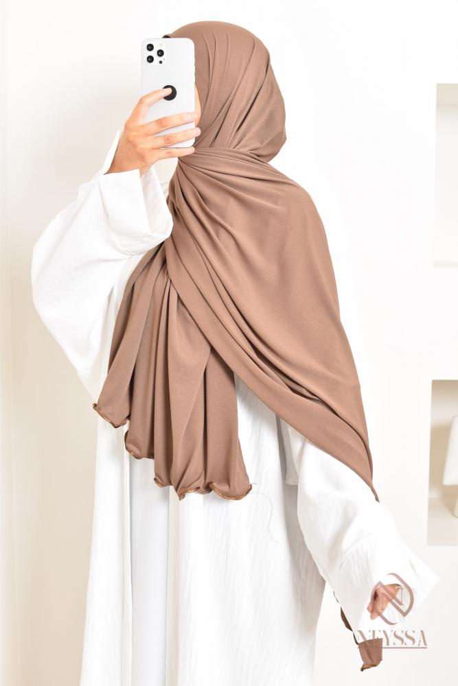 Hijab Jersey premium liseré wavy Fériel