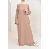 Long flared satin dress nuray