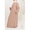 Long flared satin dress nuray