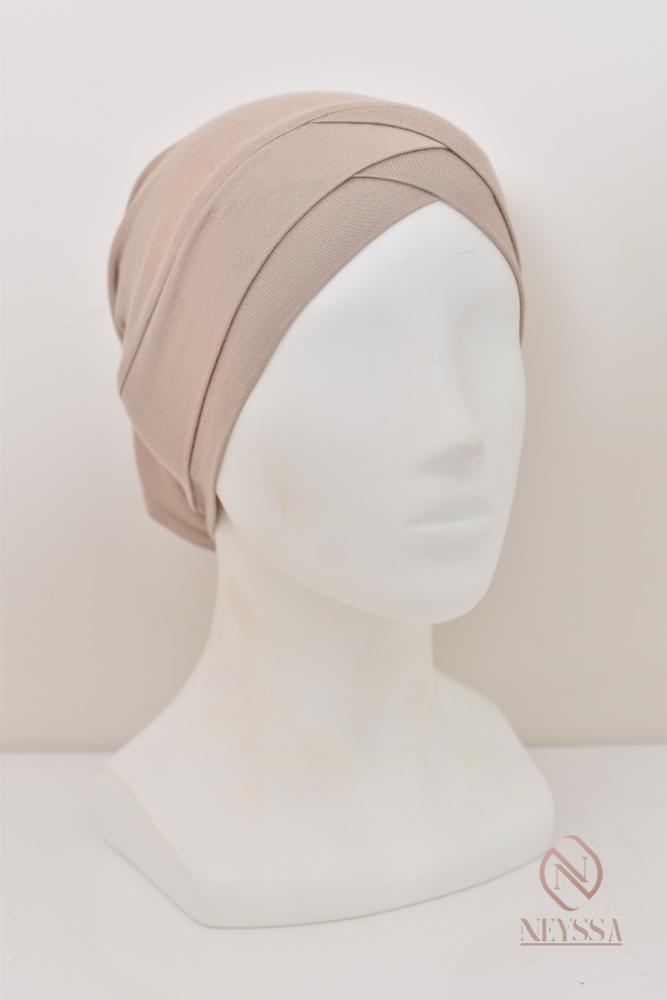 bonnet tube jersey double croisé