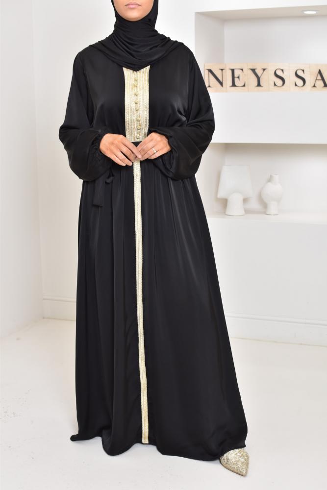 Abaya caftan Emine Noir