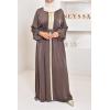 Abaya caftan Emine Chocolat