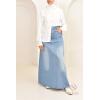 Sofia long skirt in light denim