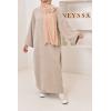 Corduroy T-shirt long dress Kadya