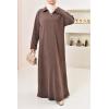 chubby-knit abaya NAWEL