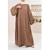 Umm Khadijâa Flared abaya with puffed sleeves