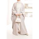 Cardigan papillon type velours Nesreen Beige