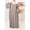 Umm Khadijâa Flared abaya with puffed sleeves