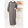 Pulloverkleid mit Kapuze Beige AMALY