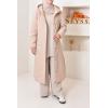 Women's beige reversible Winter parka