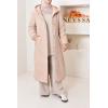 Women's beige reversible Winter parka