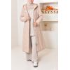 Women's beige reversible Winter parka