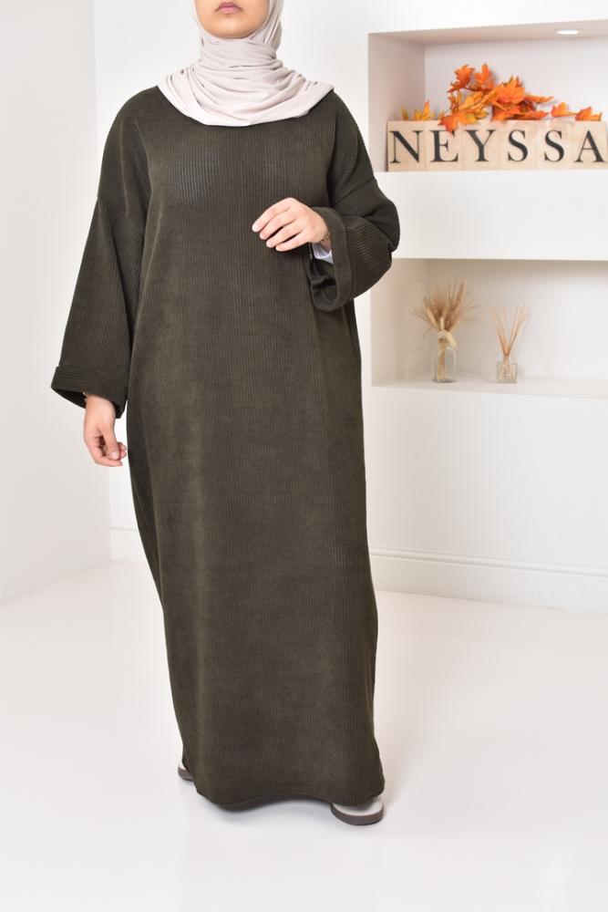 Abaya velours cotelé oversize Houda