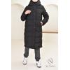 Women's long down jacket black Montreal