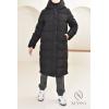 Women's long down jacket black Montreal