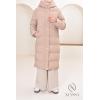 Size + Women's Long Latte Daunenjacke New York