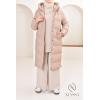 Size + Women's Long Latte Daunenjacke New York