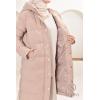 Size + Women's Long Latte Daunenjacke New York