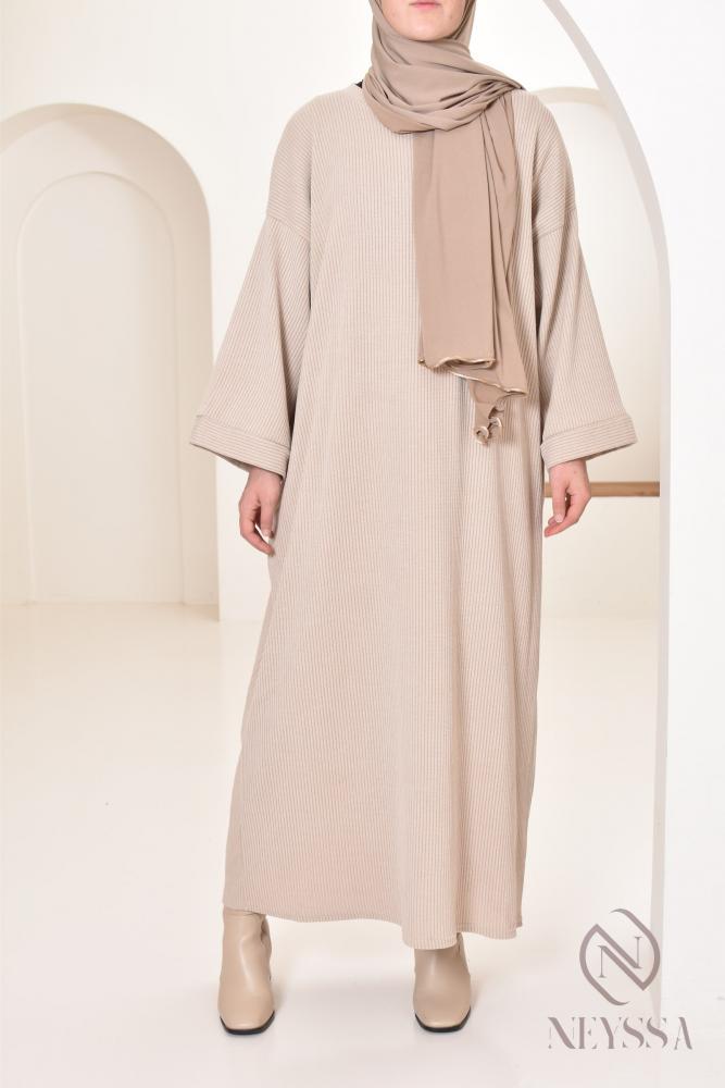 Abaya velours cotelé oversize pas cher