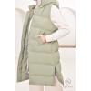 khaki sleeveless down jacket